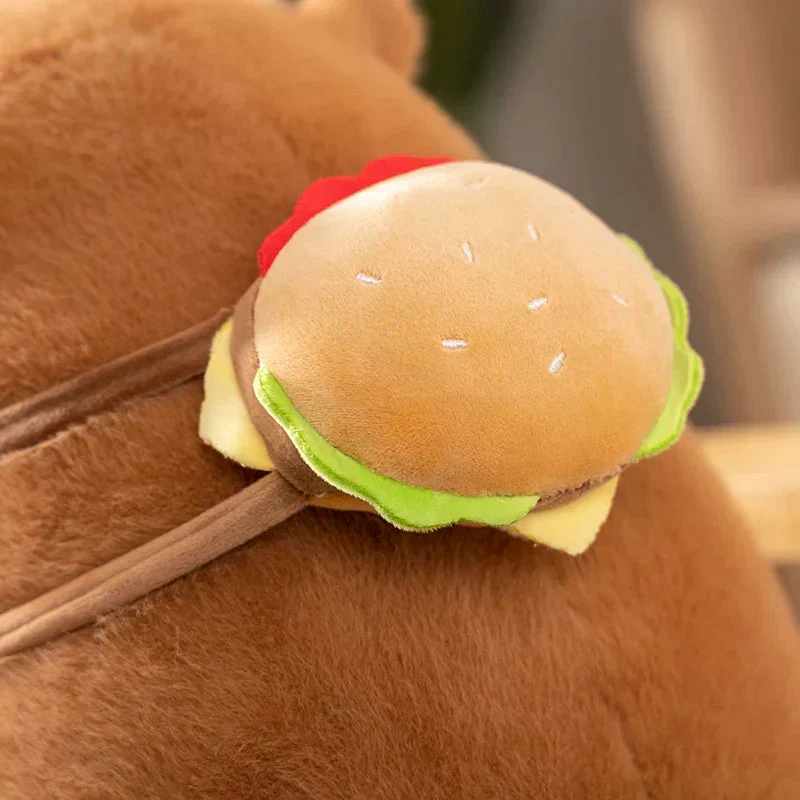 Lækre Capybara Burger Plysdyr – Blød og Krammevenlig