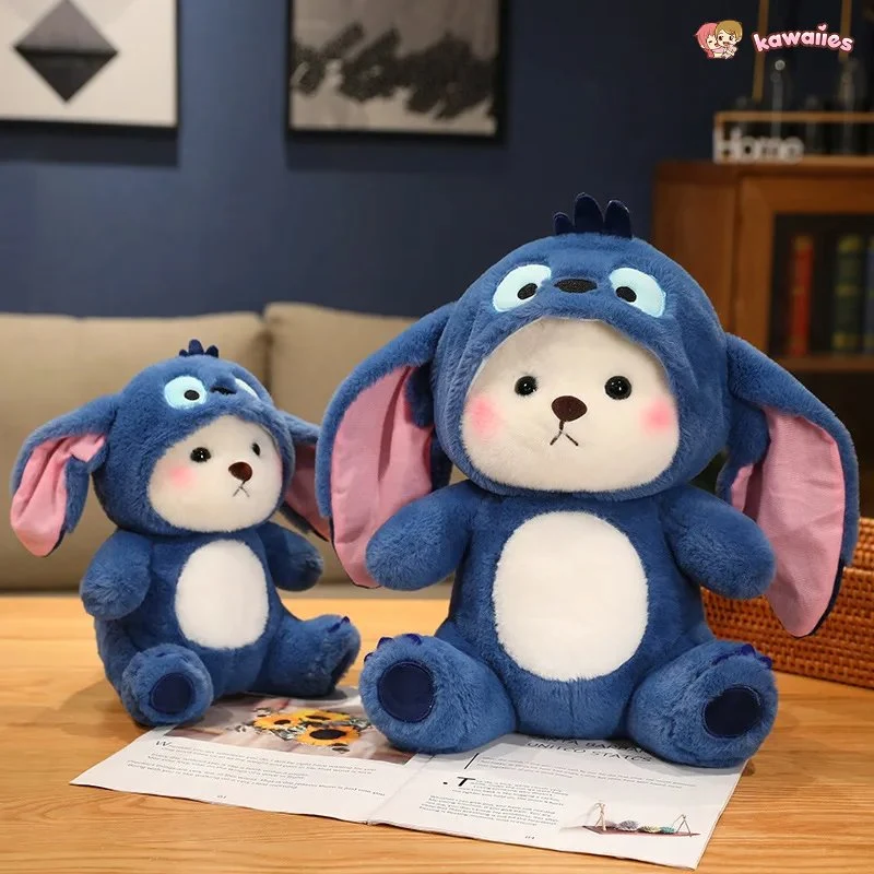 Fuzzy Hvidt Bamse-Dress til Esel - Krammedyr