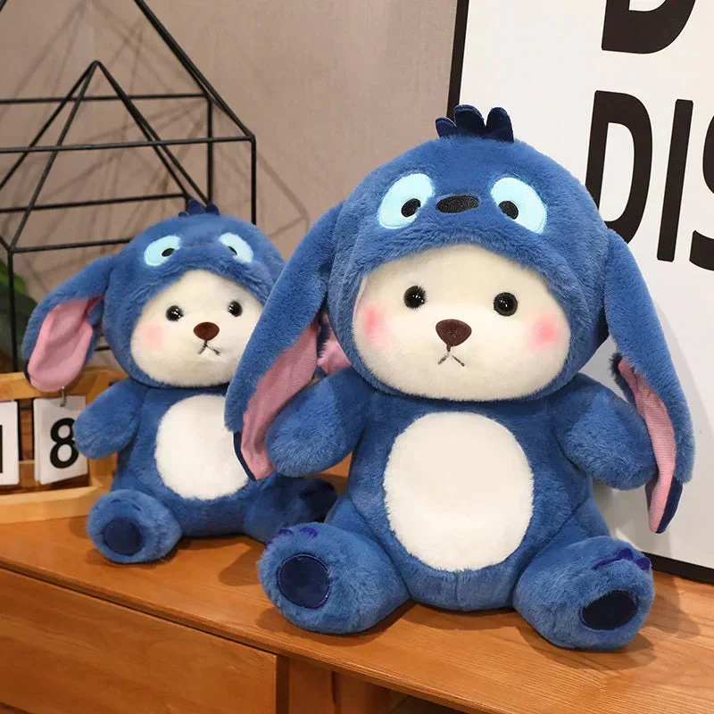 Fuzzy Hvidt Bamse-Dress til Esel - Krammedyr