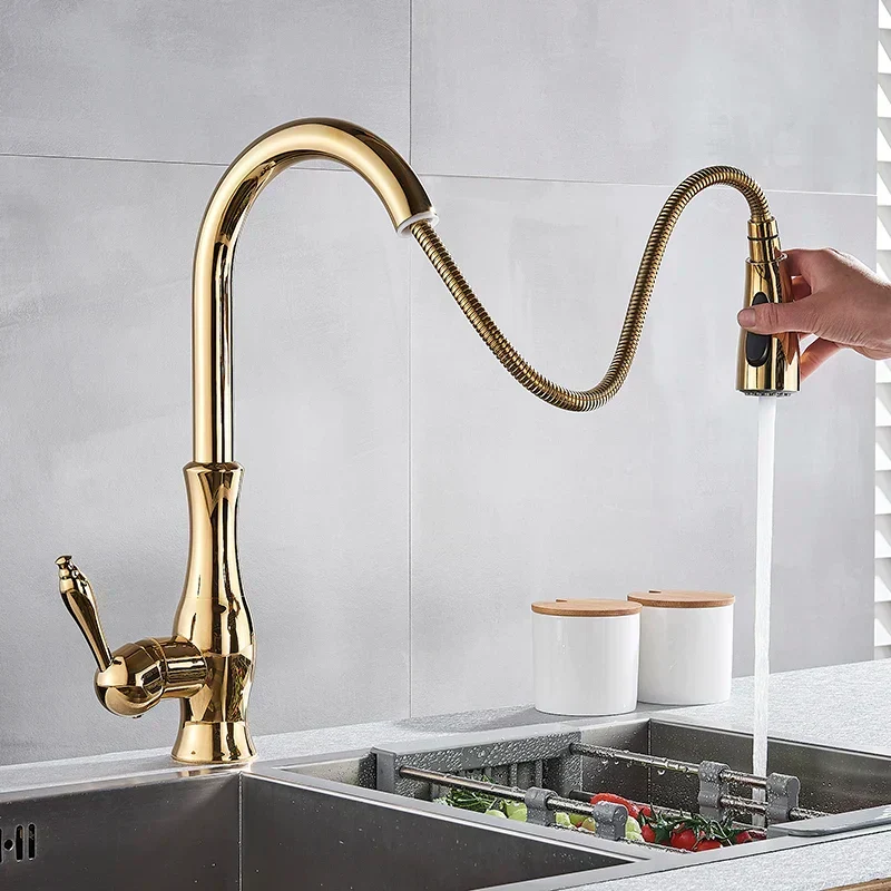 GlamFaucet Kran til Køkken - Gylden Kvalitetsmixarmatur