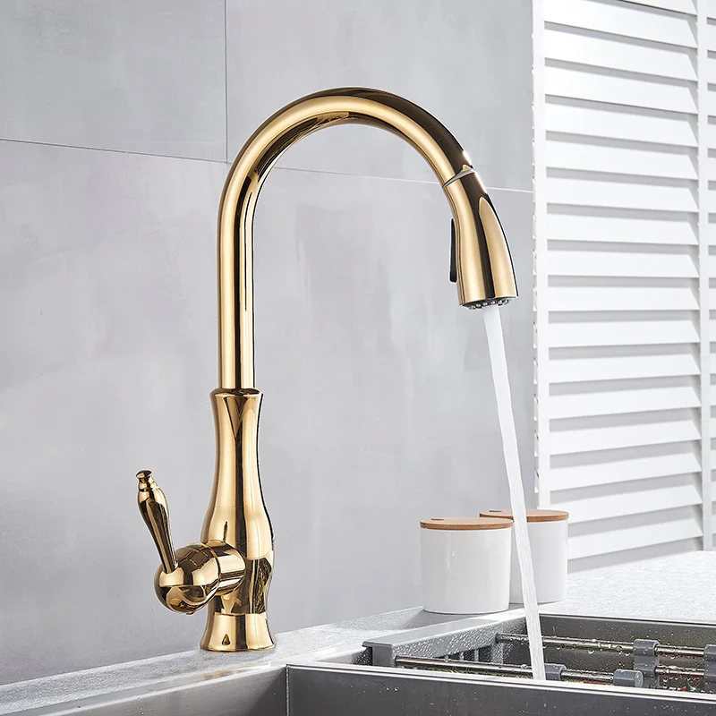 GlamFaucet Kran til Køkken - Gylden Kvalitetsmixarmatur