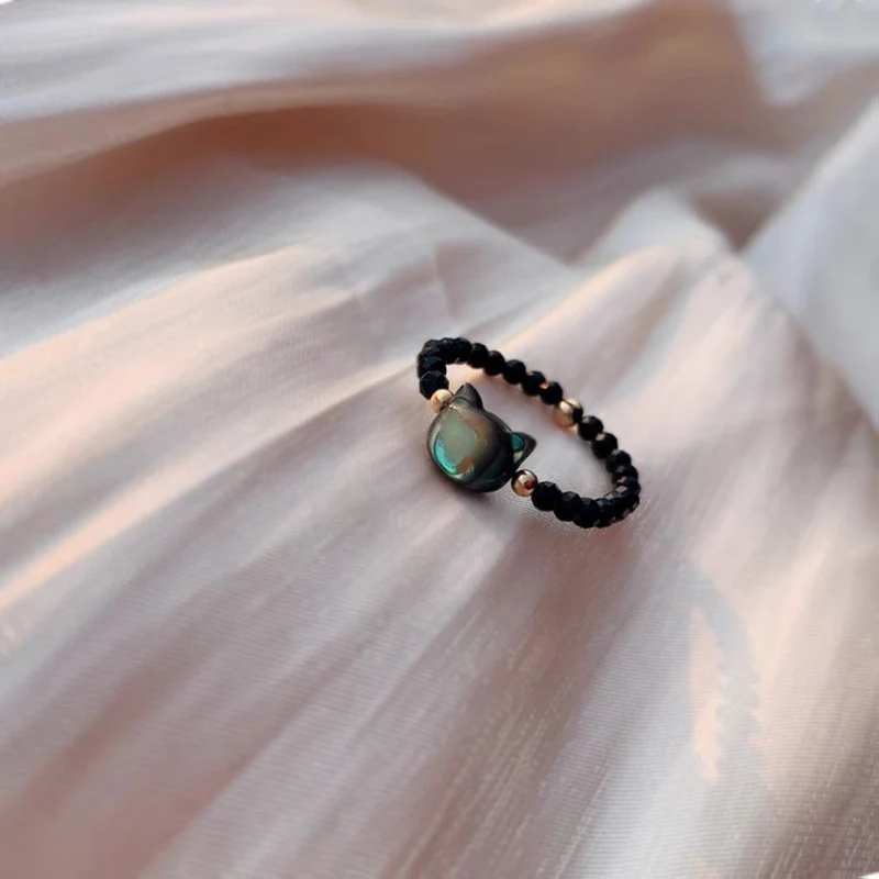Ring med lykkekat design