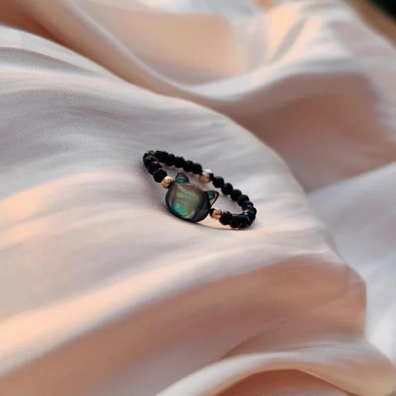 Ring med lykkekat design