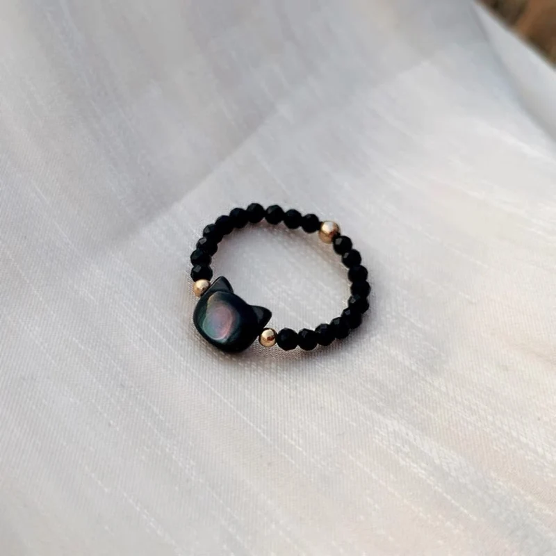 Ring med lykkekat design
