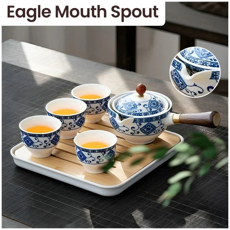 Gongfu te sæt i porcelæn - tidløs elegance, perfekt til te