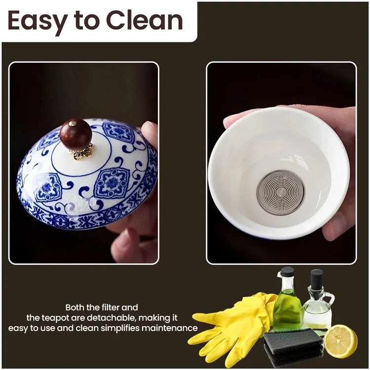 Gongfu te sæt i porcelæn - tidløs elegance, perfekt til te