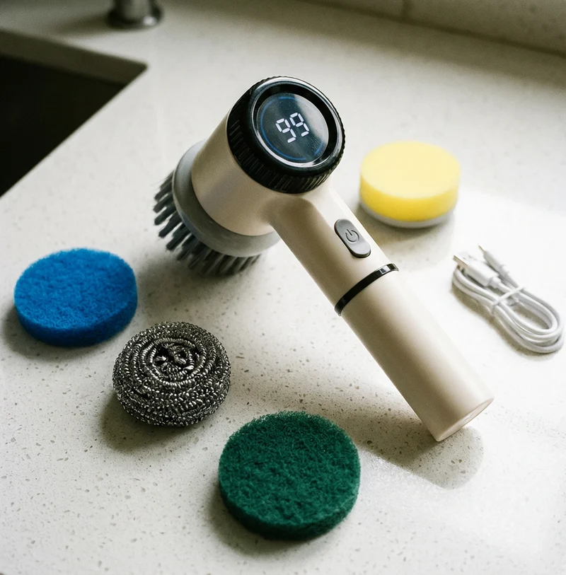 Cleanix™ Pro Elektrisk Rengøringsbørste – Kraftfuld, Trådløs & Vandtæt (IPX7)