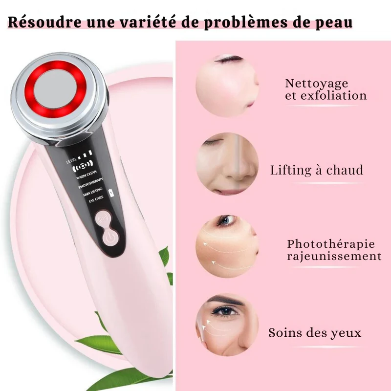 5-Funktioners Ansigtsmassageapparat til Anti-Aging