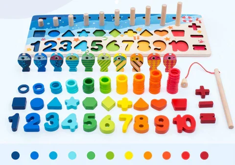 Montessori Træspilbræt til Udvikling af Færdigheder
