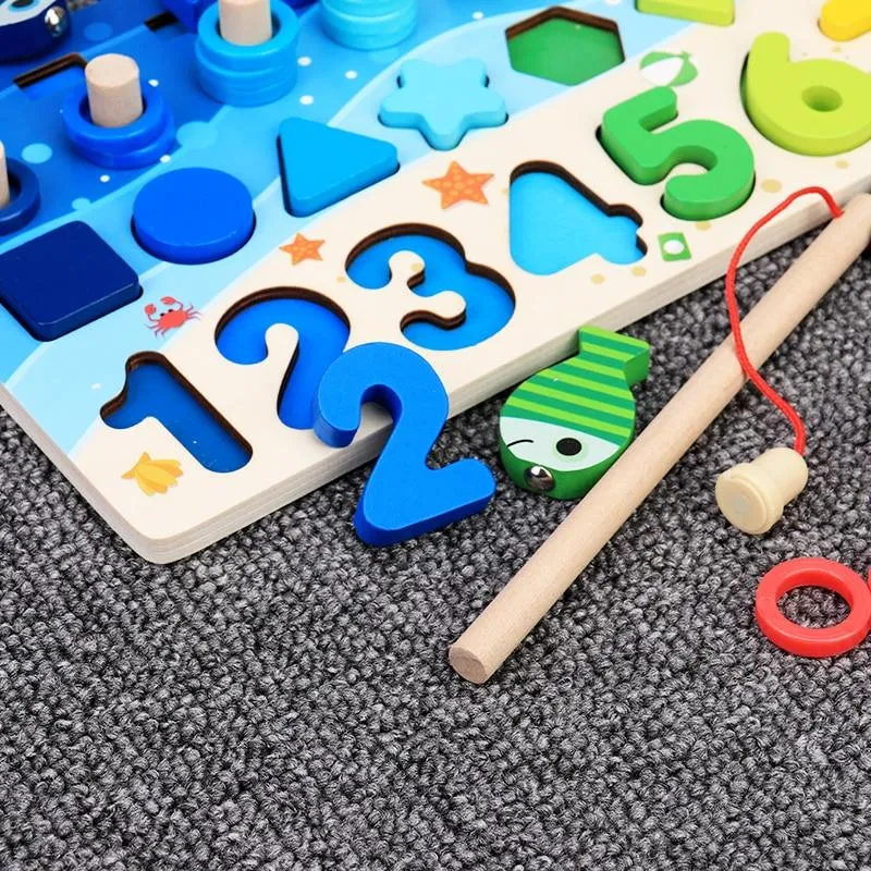Montessori Træspilbræt til Udvikling af Færdigheder