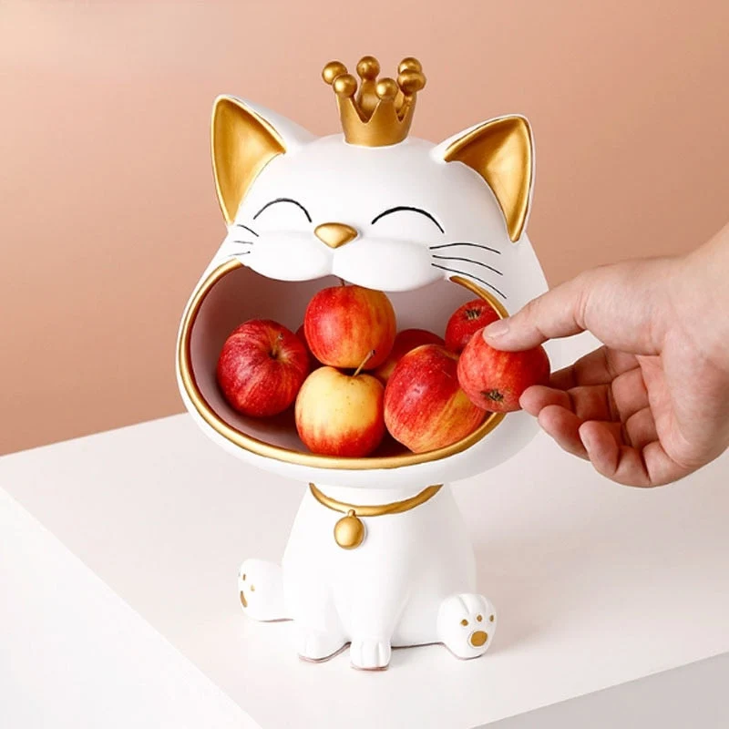 Opbevaringsboks med Fortune Kitty Statue til hjemmet