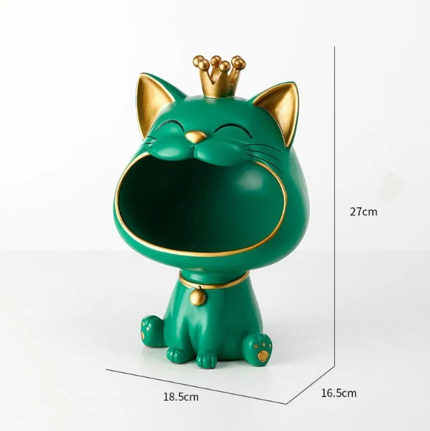 Opbevaringsboks med Fortune Kitty Statue til hjemmet