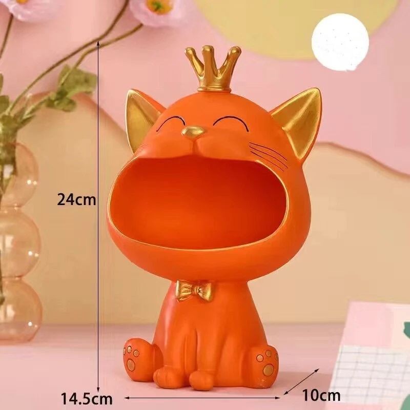 Opbevaringsboks med Fortune Kitty Statue til hjemmet