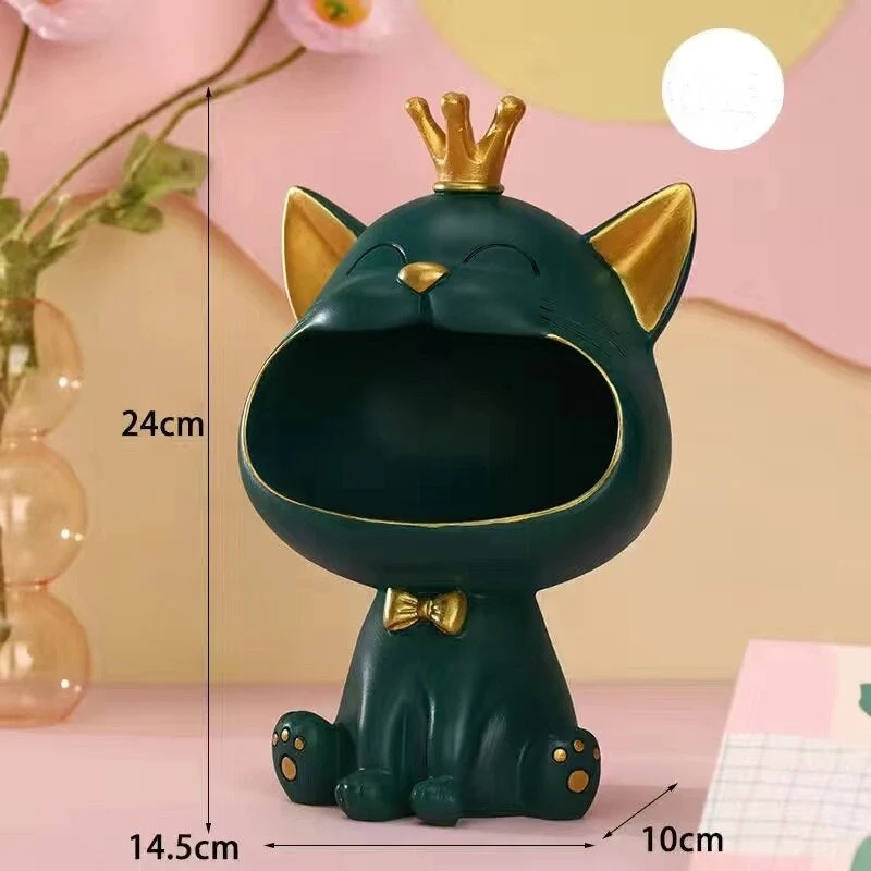 Opbevaringsboks med Fortune Kitty Statue til hjemmet