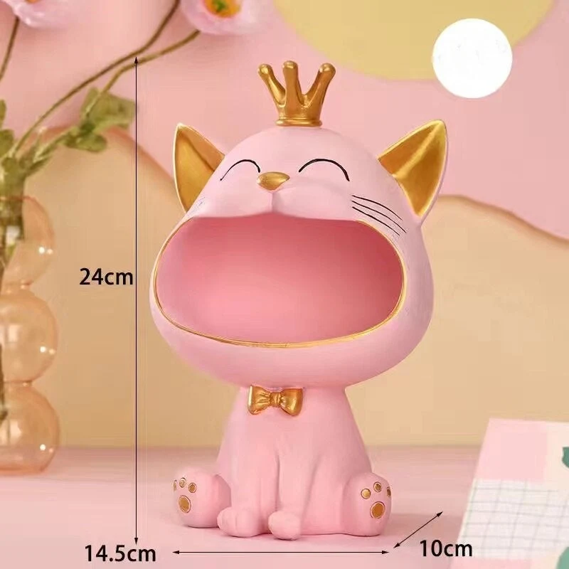 Opbevaringsboks med Fortune Kitty Statue til hjemmet