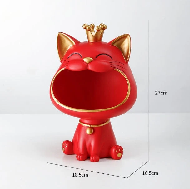Opbevaringsboks med Fortune Kitty Statue til hjemmet