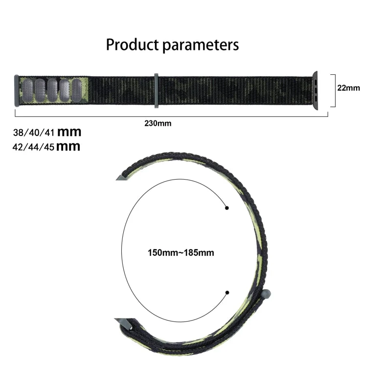 Nylon Urrem til Apple Watch Ultra 49mm & Series 9, 8, 7, 6, 5, 4, 3, 2, 1 (Rosa Camouflage)