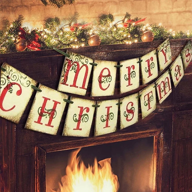 Julebanner med teksten 'Glædelig Jul