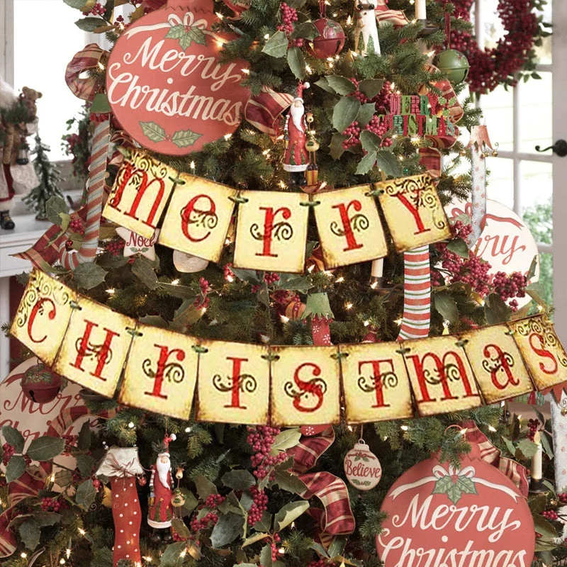 Julebanner med teksten 'Glædelig Jul