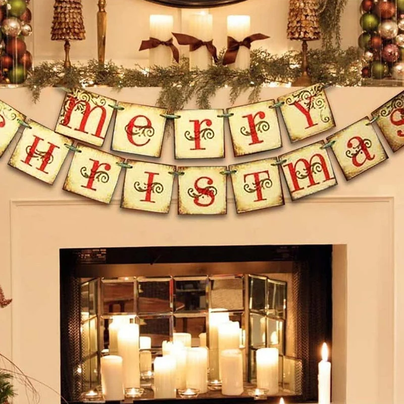 Julebanner med teksten 'Glædelig Jul