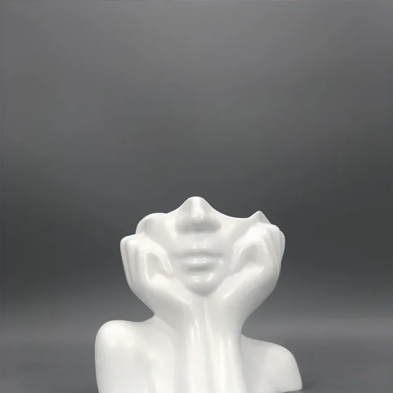Glædelig Blomsterkrukke Skulptur