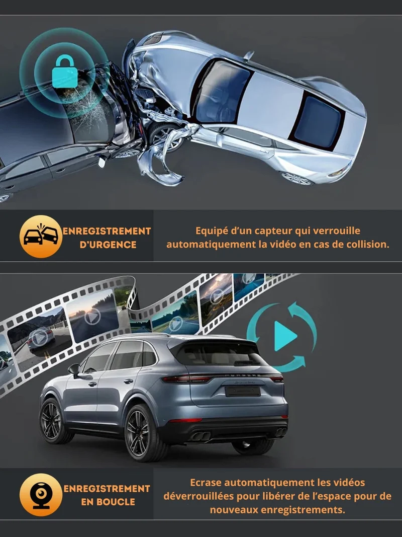 Ultra HD Bilkamera med Kontinuerlig Optagelse