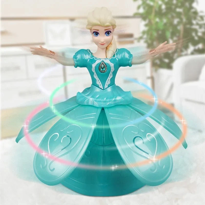 Elektrisk prinsessepige med lys og musik - FrostyBallet danseleg