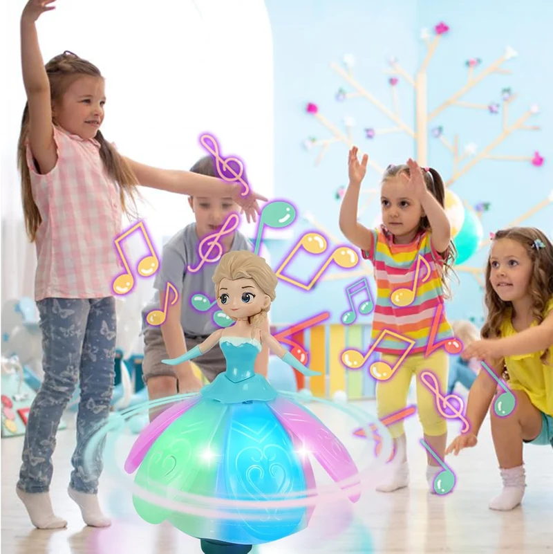 Elektrisk prinsessepige med lys og musik - FrostyBallet danseleg