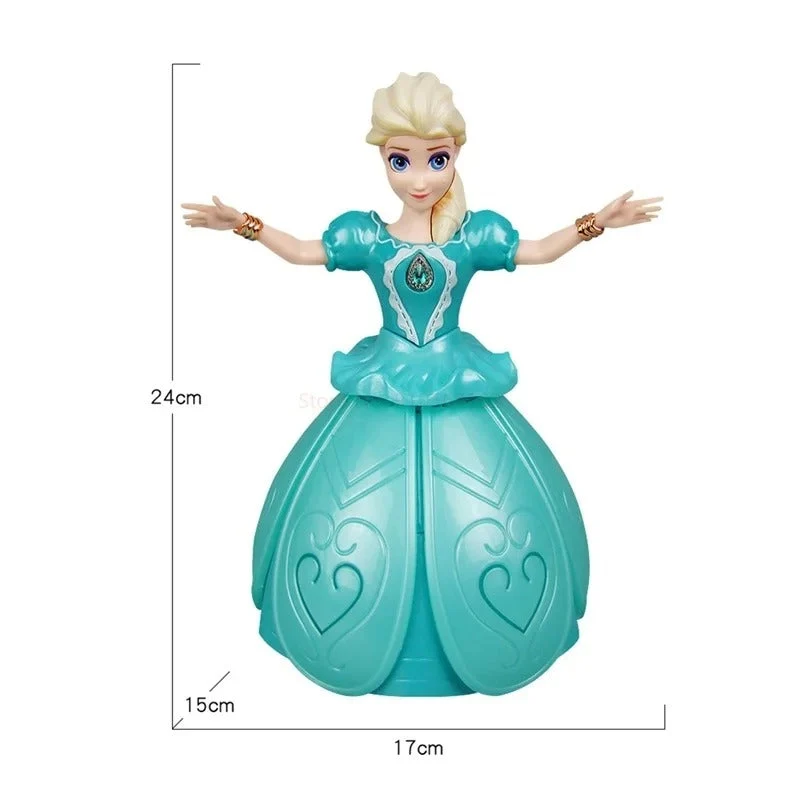Elektrisk prinsessepige med lys og musik - FrostyBallet danseleg