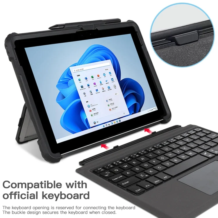 Acryltransparent Laptop Sleeve med Hånd- og Skulderrem til Surface Pro 4 / 5 / 6 / 7 / 7+
