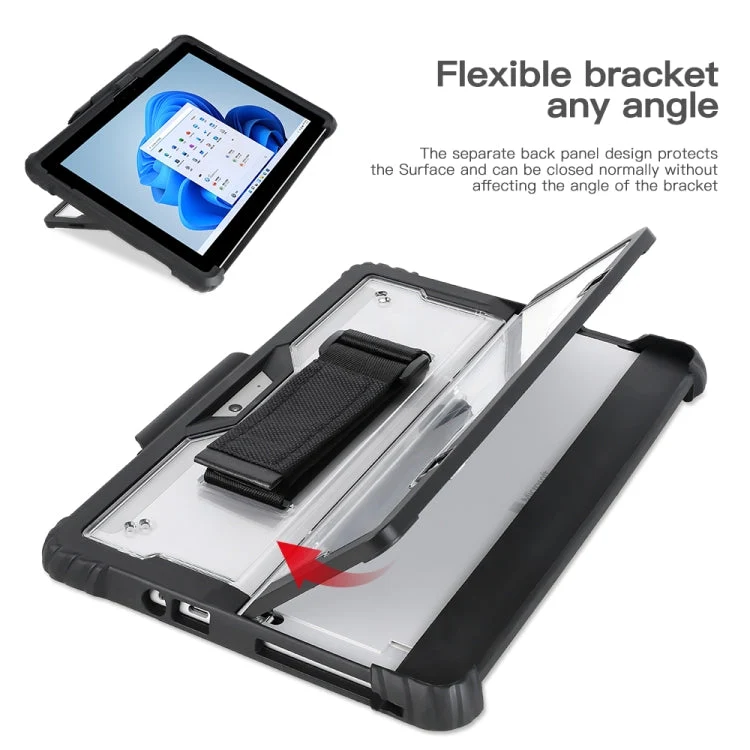 Acryltransparent Laptop Sleeve med Hånd- og Skulderrem til Surface Pro 4 / 5 / 6 / 7 / 7+