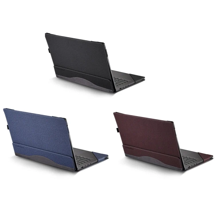 Læder Laptop Beskyttelsesskal med Stativ til Samsung Galaxy Book 3 360 - 13,3 Tommer (Sort)