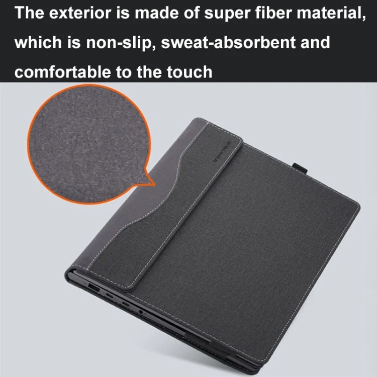 Læder Laptop Cover med Stativ til Samsung Galaxy Book 3 360 - 13,3 Tommer (Vinrød)