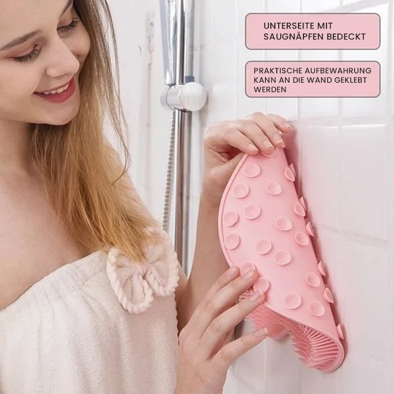 Fod- og rygskrubber til brusebad, massagepude