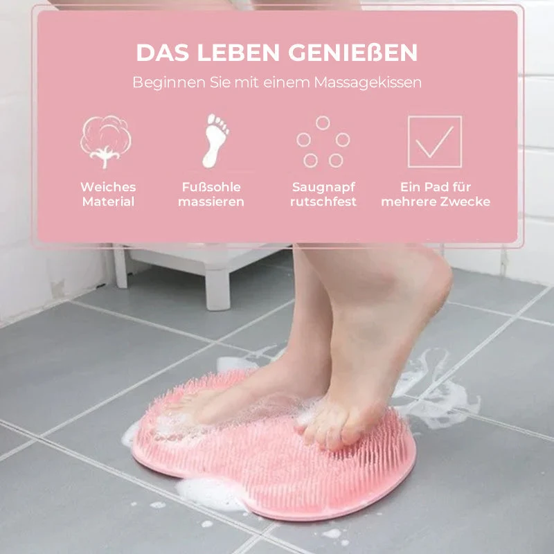 Fod- og rygskrubber til brusebad, massagepude