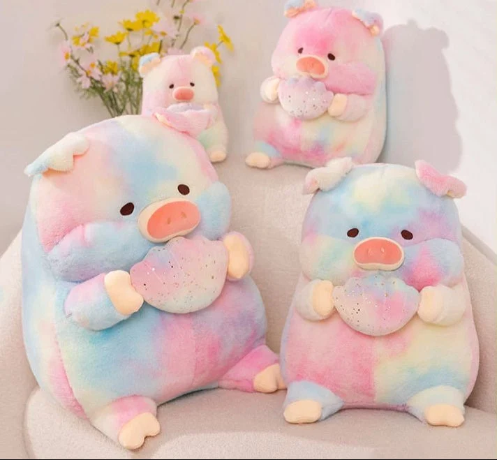 Galaxy Regnbue Svineholdende Musling Plush Figur