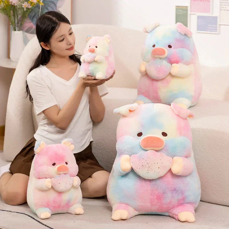 Galaxy Regnbue Svineholdende Musling Plush Figur