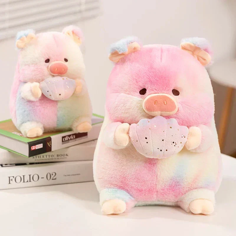 Galaxy Regnbue Svineholdende Musling Plush Figur