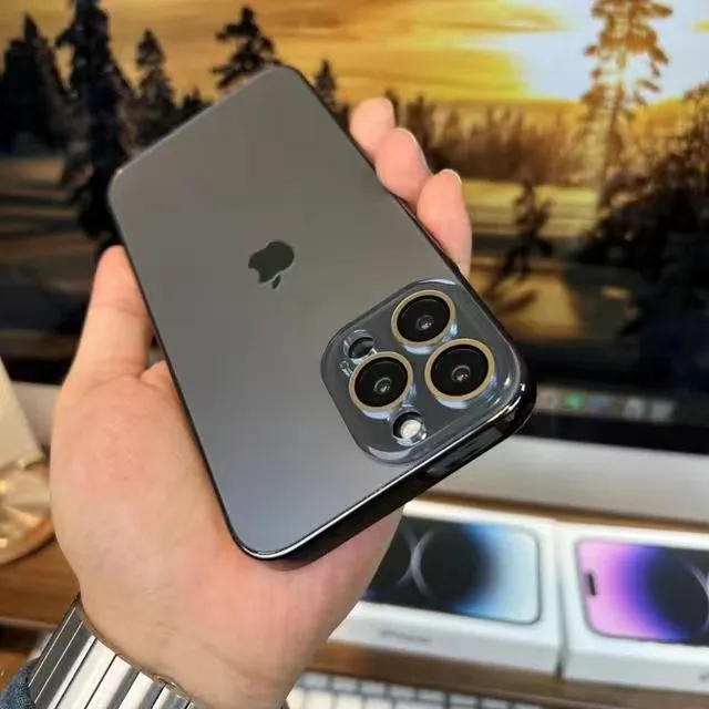 Galvaniseret mat akryl hårdført glas iPhone beskyttelsescover