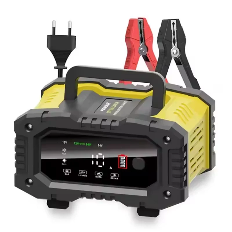 Effektiv 12V og 24V Bilbatterioplader til Hurtig Genopladning