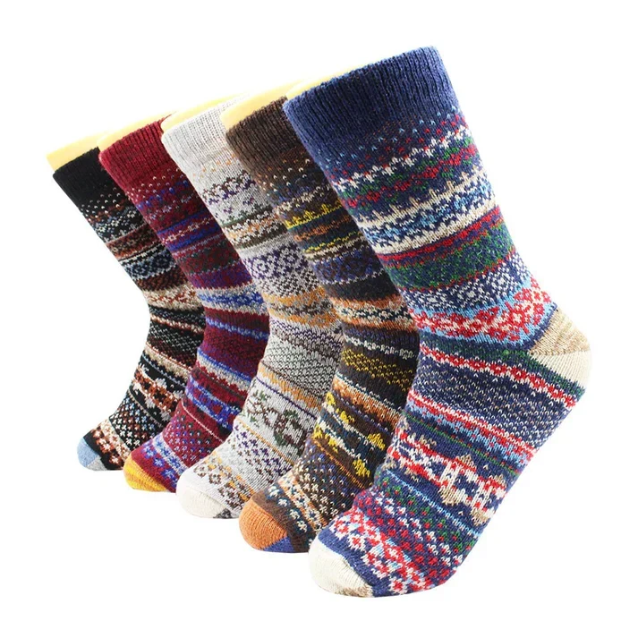 Sæsonens Bløde og Varme Uld- og Cashmere Sæt, 5 Par