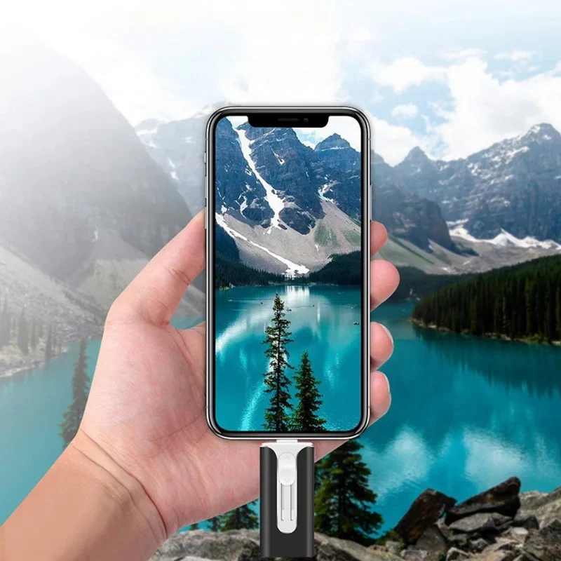 Alsidig 4-i-1 USB-nøgle til iPhone, Android og PC