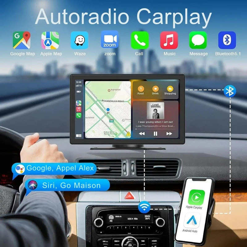 Smart Bil Stereo med 9-tommers Touchscreen og CarPlay