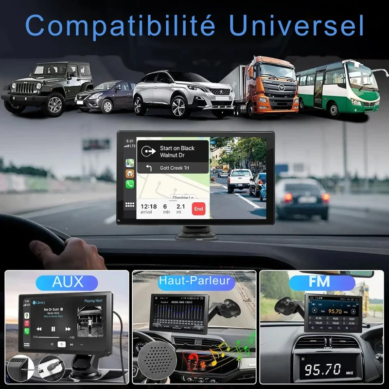 Smart Bil Stereo med 9-tommers Touchscreen og CarPlay