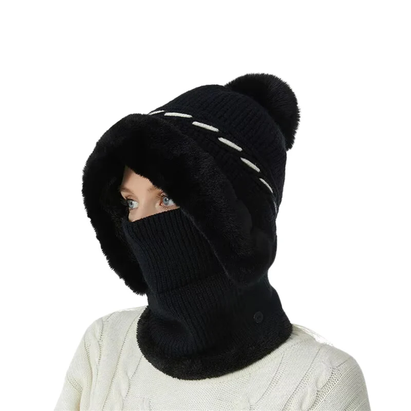 Behagelig og Varm 2-i-1 Fleece Hue og Halstørklæde