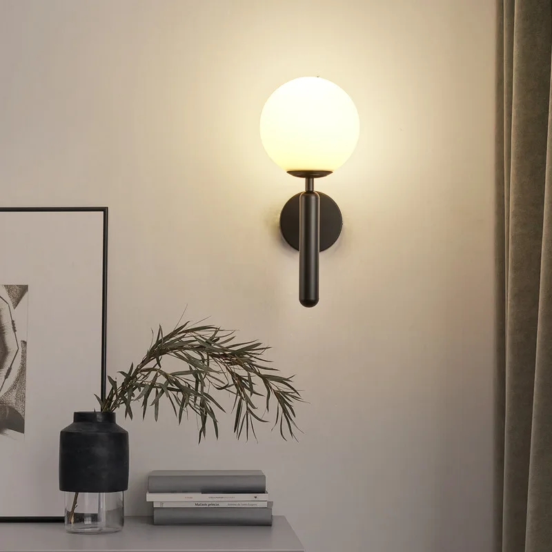 Elegant Rund Væglampe med LED Lys