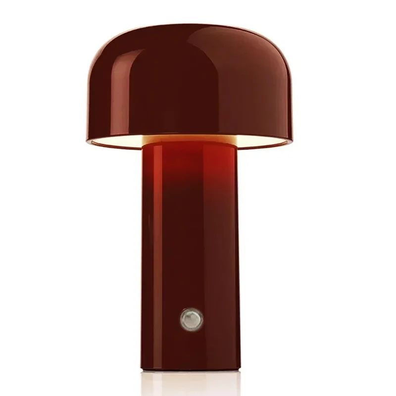 Farverig LED Natlampe med Svampeform