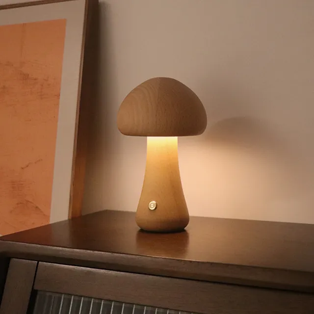 Elegant Svampeformet Bordlampe til Stilfuld Belysning