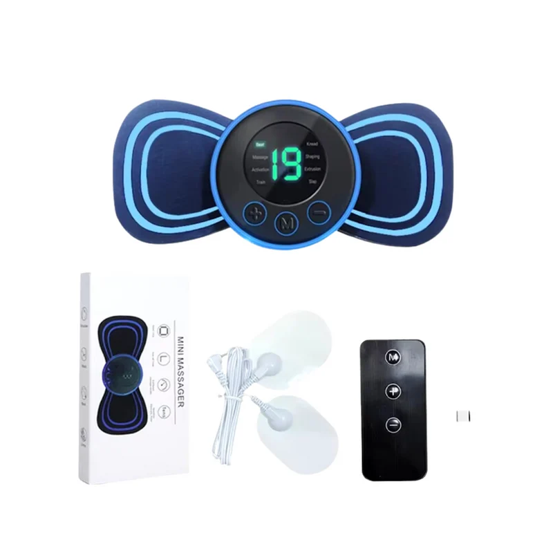 Bærbar Elektrisk Massager med Justerbare Patches