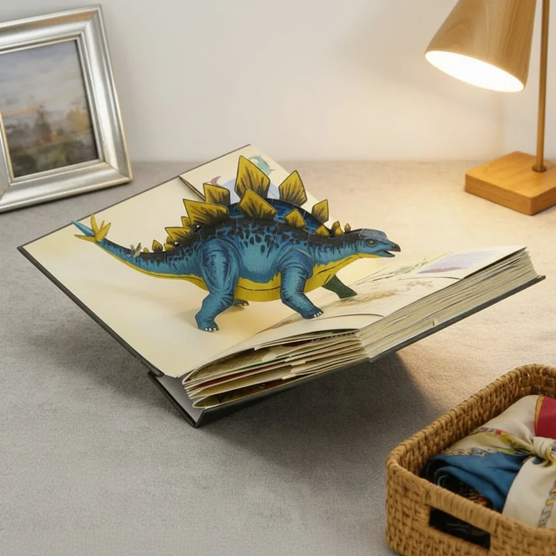 3D Dinosaurbog med Interaktiv Læring for Børn